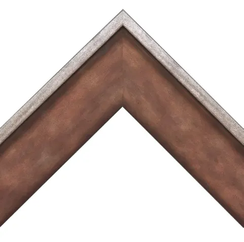 Rám na obraz drevený Como 40x40 cm tmavý orech so strieborným lemom