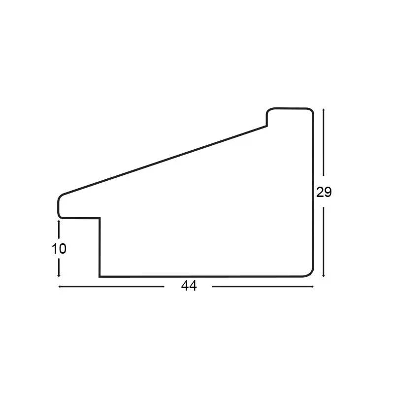 Rám na obraz drevený Como 42x60 cm tmavý orech so strieborným lemom