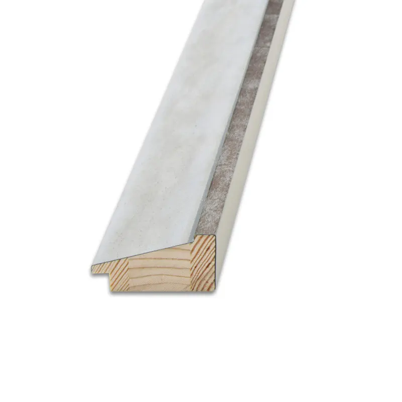 Rám na obraz drevený Como 30x30 cm - perleťová sivá s metalickým lemom
