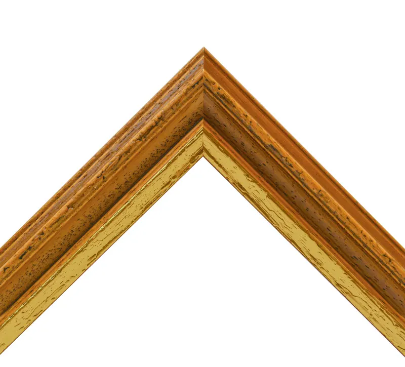 Drevený rám na obraz A1 60x84 cm Lyon zlatohnedý plexisklo
