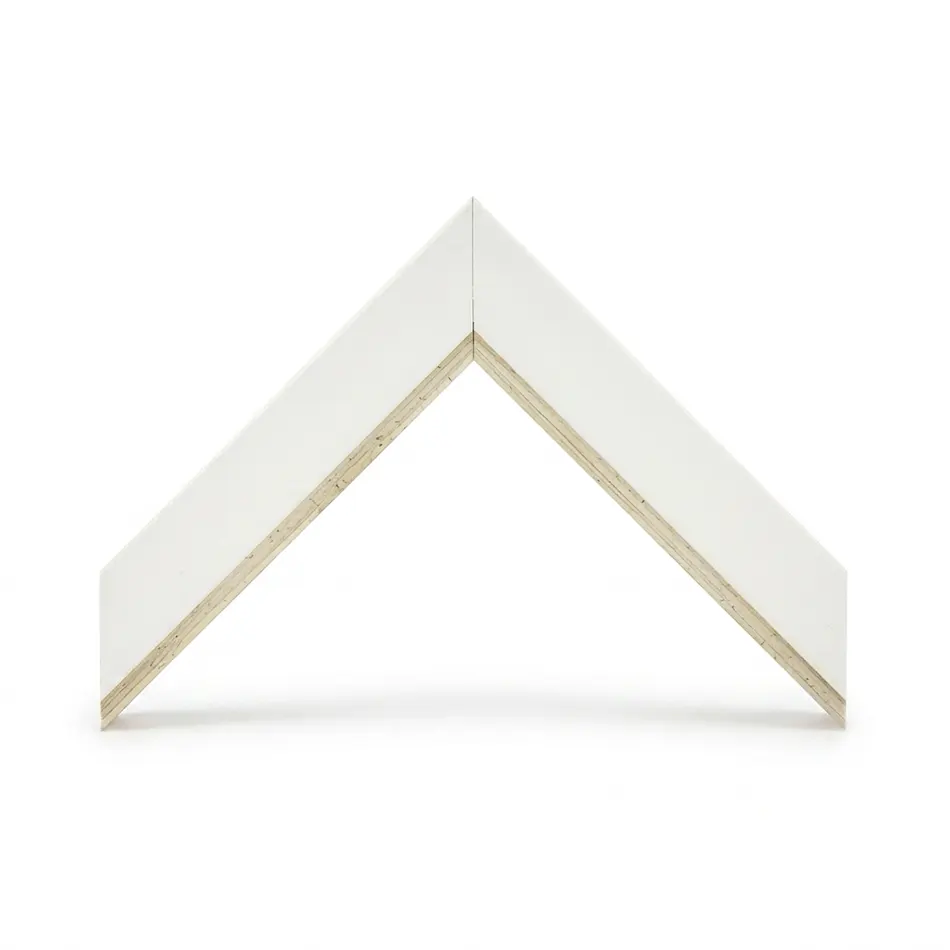 Rám na obraz drevený A4 21x29,7 cm ASPEN biely so striebornou fazetou
